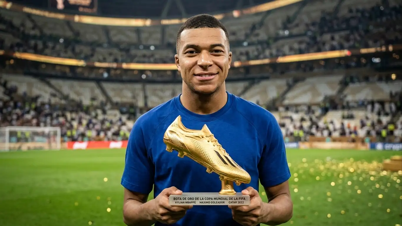 Mbappé, Bota de Oro del Mundial 2026, posa tras la consagración como máximo goleador histórico de los Mundiales